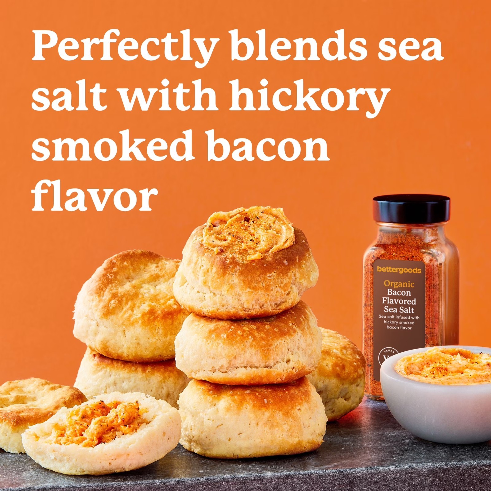 2 pack,bettergoods Organic Bacon Flavored Sea Salt, 5.3 oz.