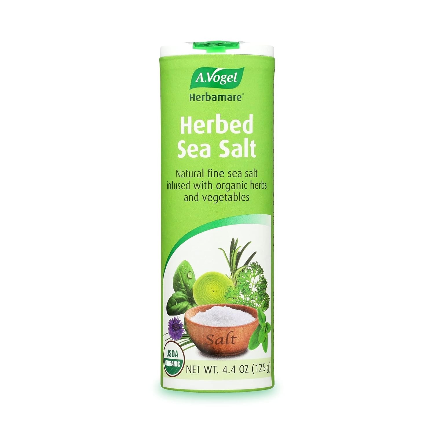 USDA Organic Herbamare Sea Salt – Flavorful 12-Herb Blend, Gluten Free 4.4 oz