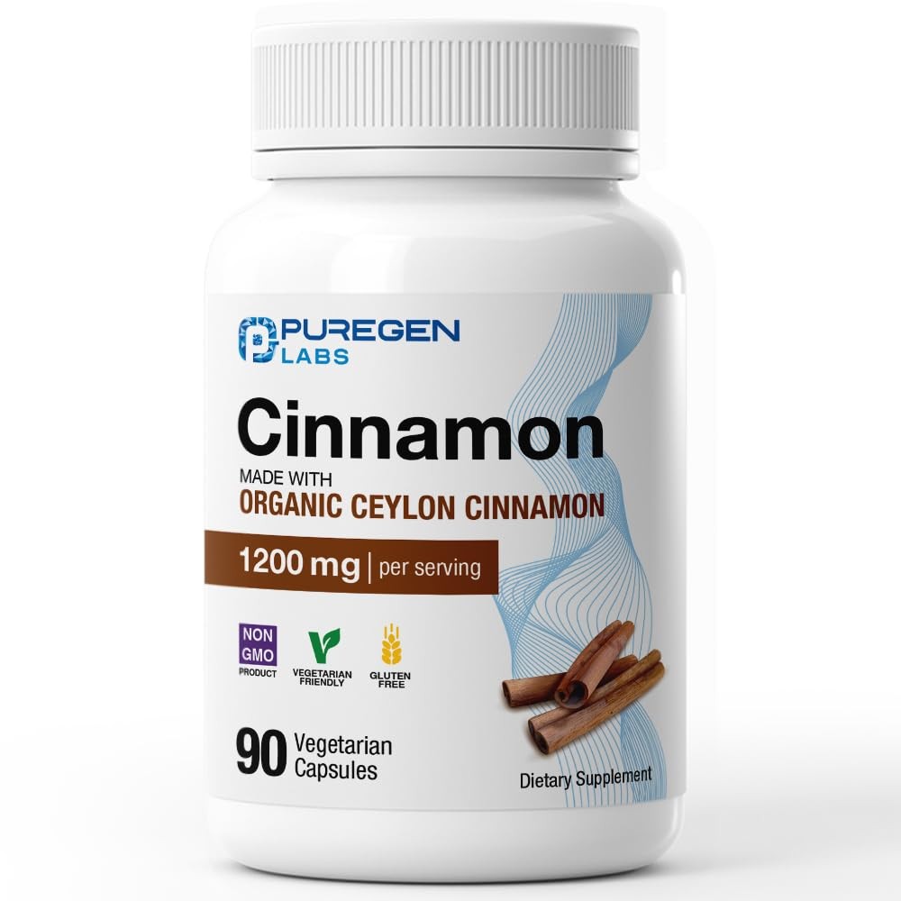 Organic Cinnamon (Ceylon Cinnamon) 1,200mg 90 Count (Pack of 1)