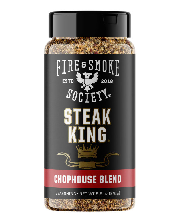 Fire & Smoke Society Steak King Steak Seasoning, BBQ Rub, 8.5 oz Mixed Spices