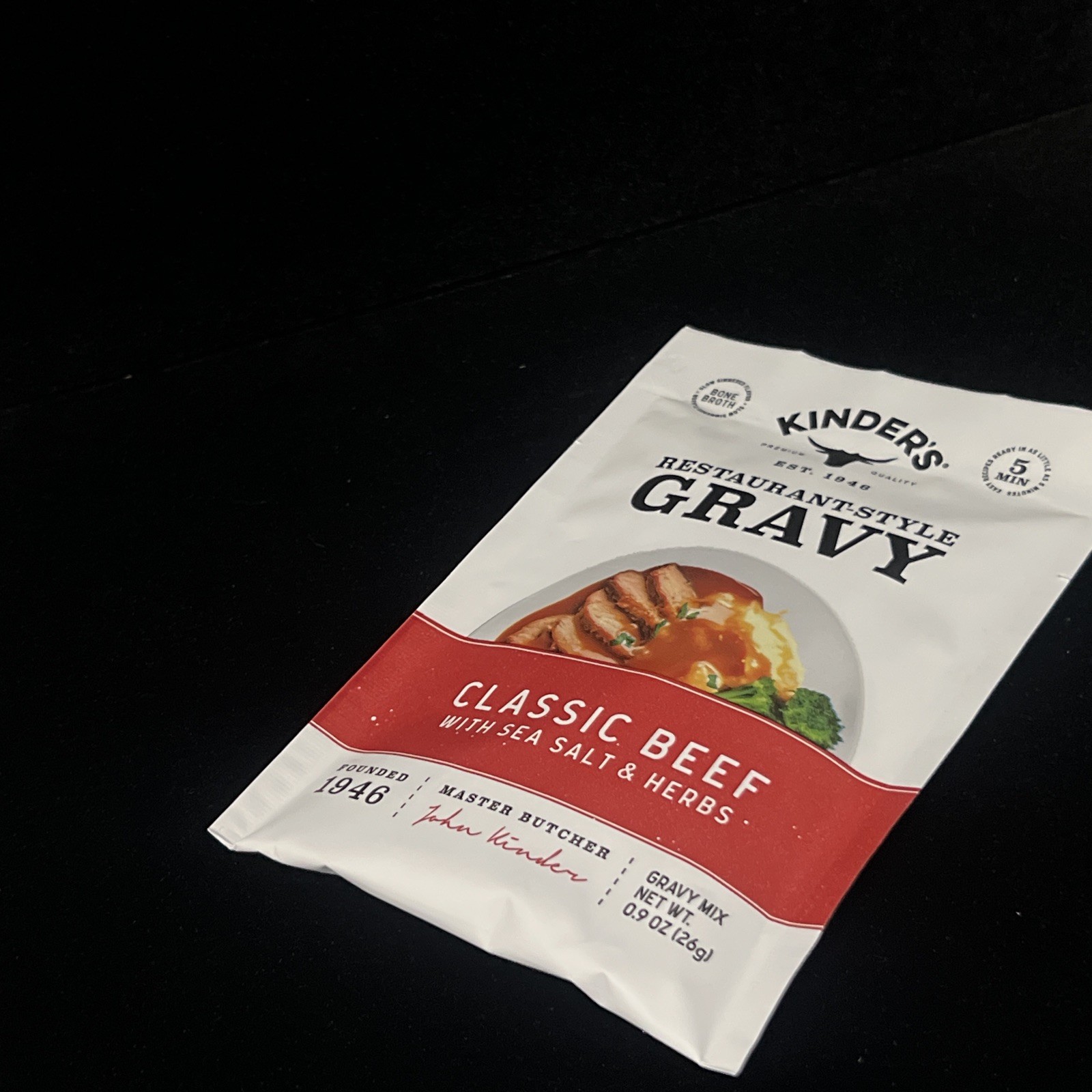 Kinders Classic Beef with Sea Salt & Herbs Restaurant Style Gravy 0.9 oz (1Pack)