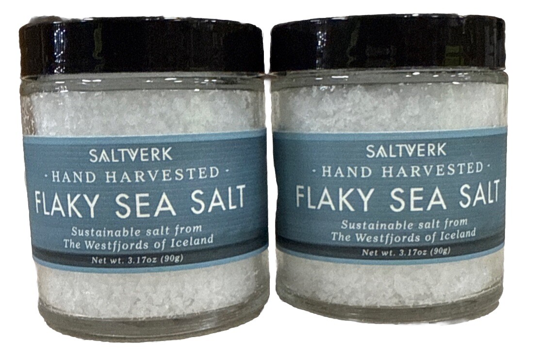 Flaky Sea Salt Hand Harvested Gourmet – Sustainably Made (2 PACK) 6.34 oz