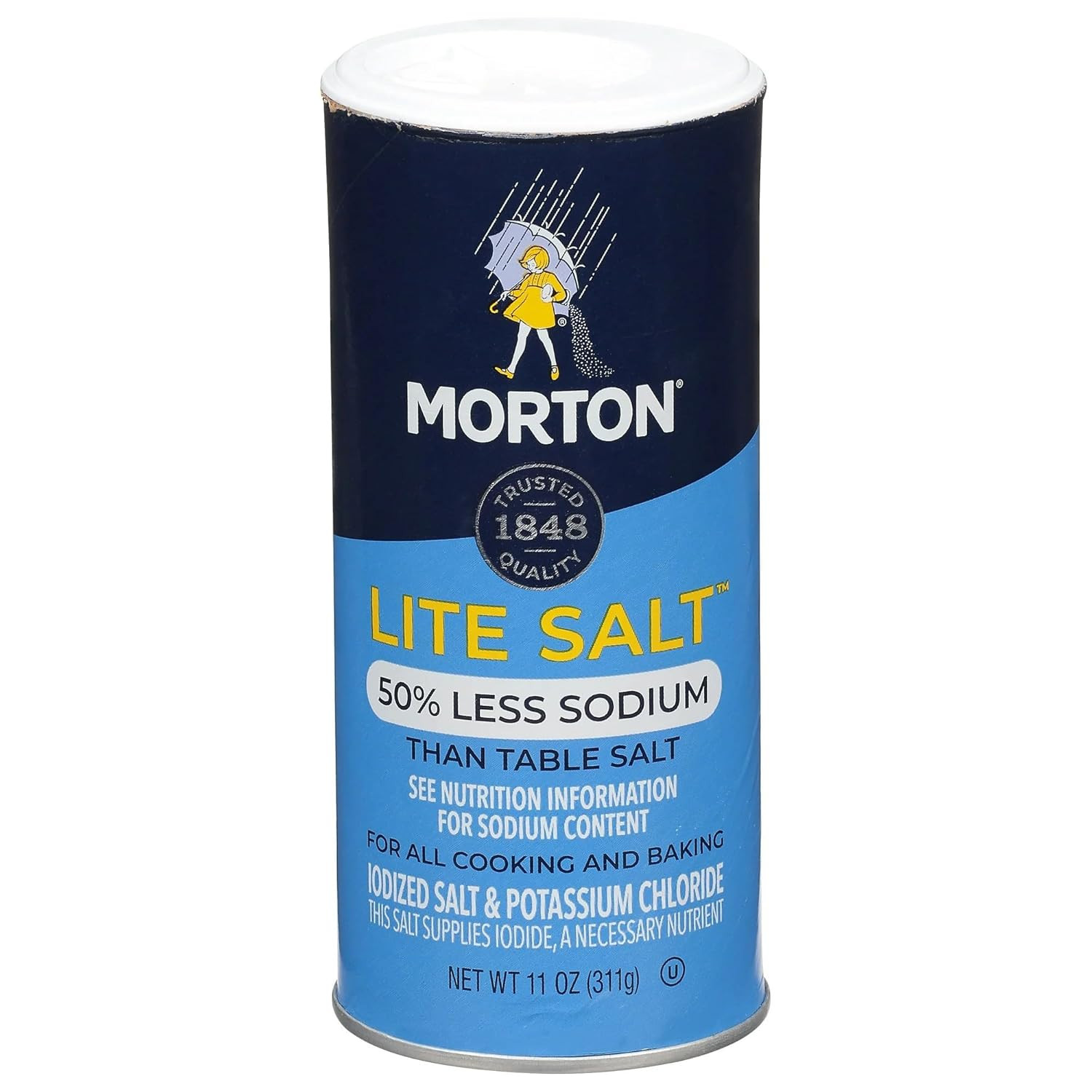 Lite Salt, 11 Ounce Canister (Pack of 12)