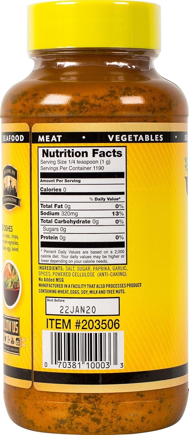 Seasoning Salt, No Msg, 42 Oz