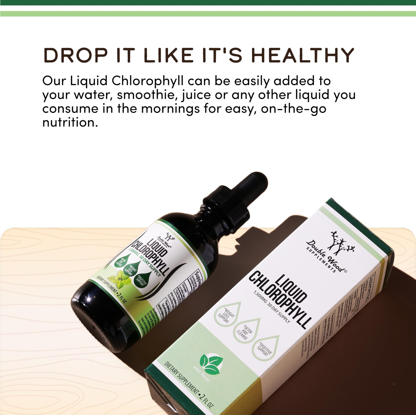 Chlorophyll Liquid Drops – for Digestion, Gut Health, 2 Fl Oz (Pack of 1)