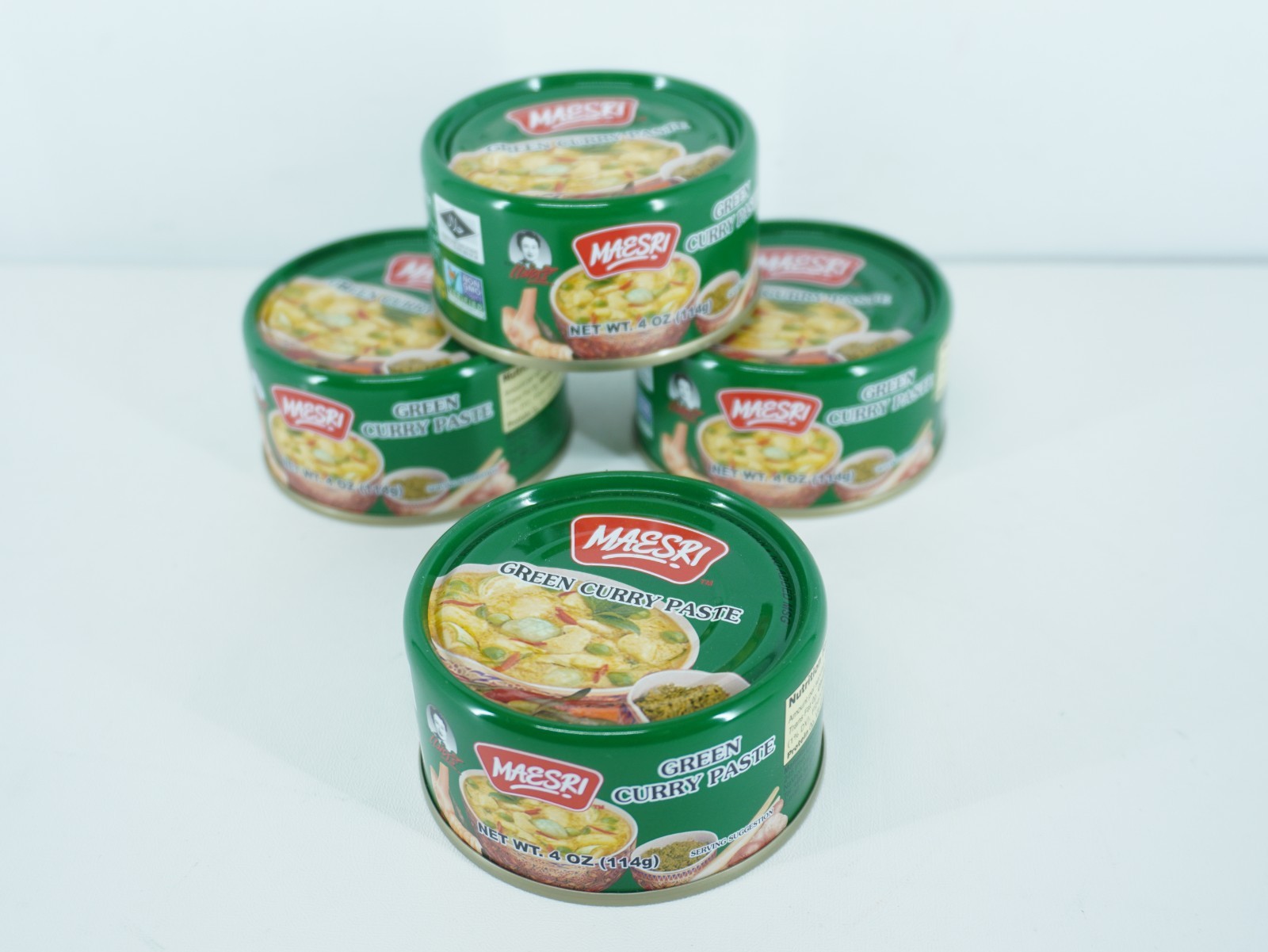 MAESRI THAI GREEN CURRY PASTE 4 OUNCE (PACK OF 4) *FREE SHIPPING*