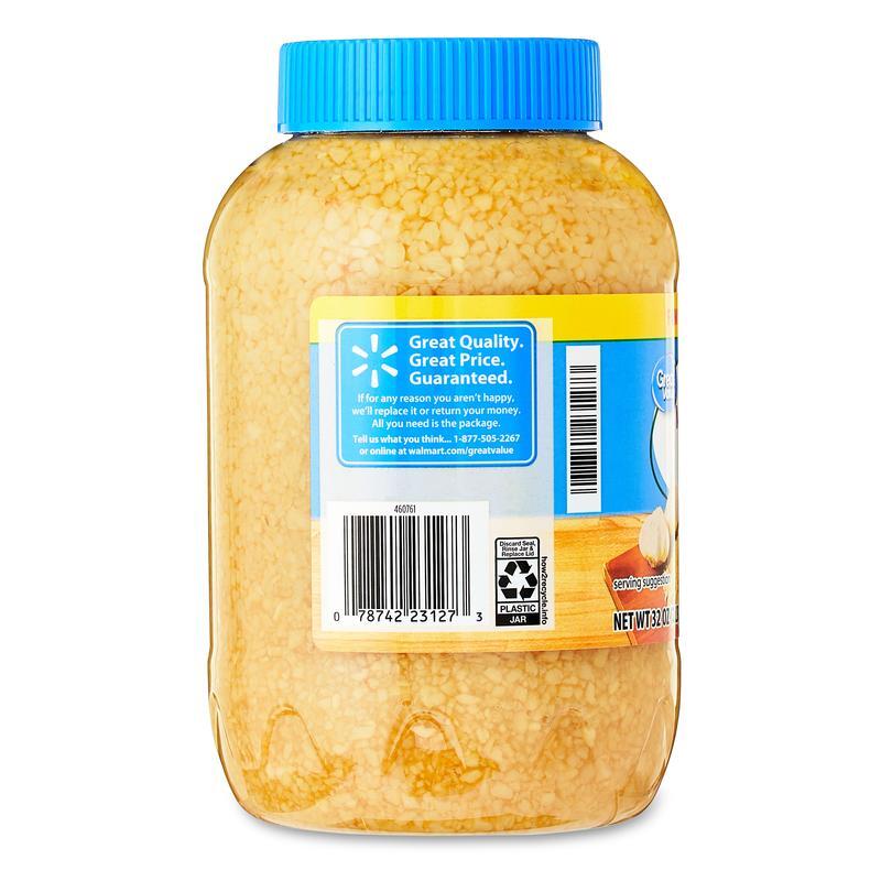 Minced Garlic in Water 32oz Jar Gluten-Free Vegan Shelf-Stable Chopped Flavor US