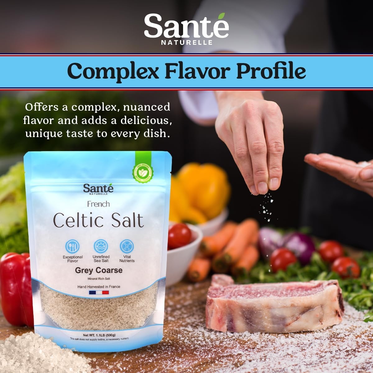 Celtic Salt – 1.1Lb (18Oz) Grey Coarse Sea Salt, Unrefined French Celtic Sea Sal