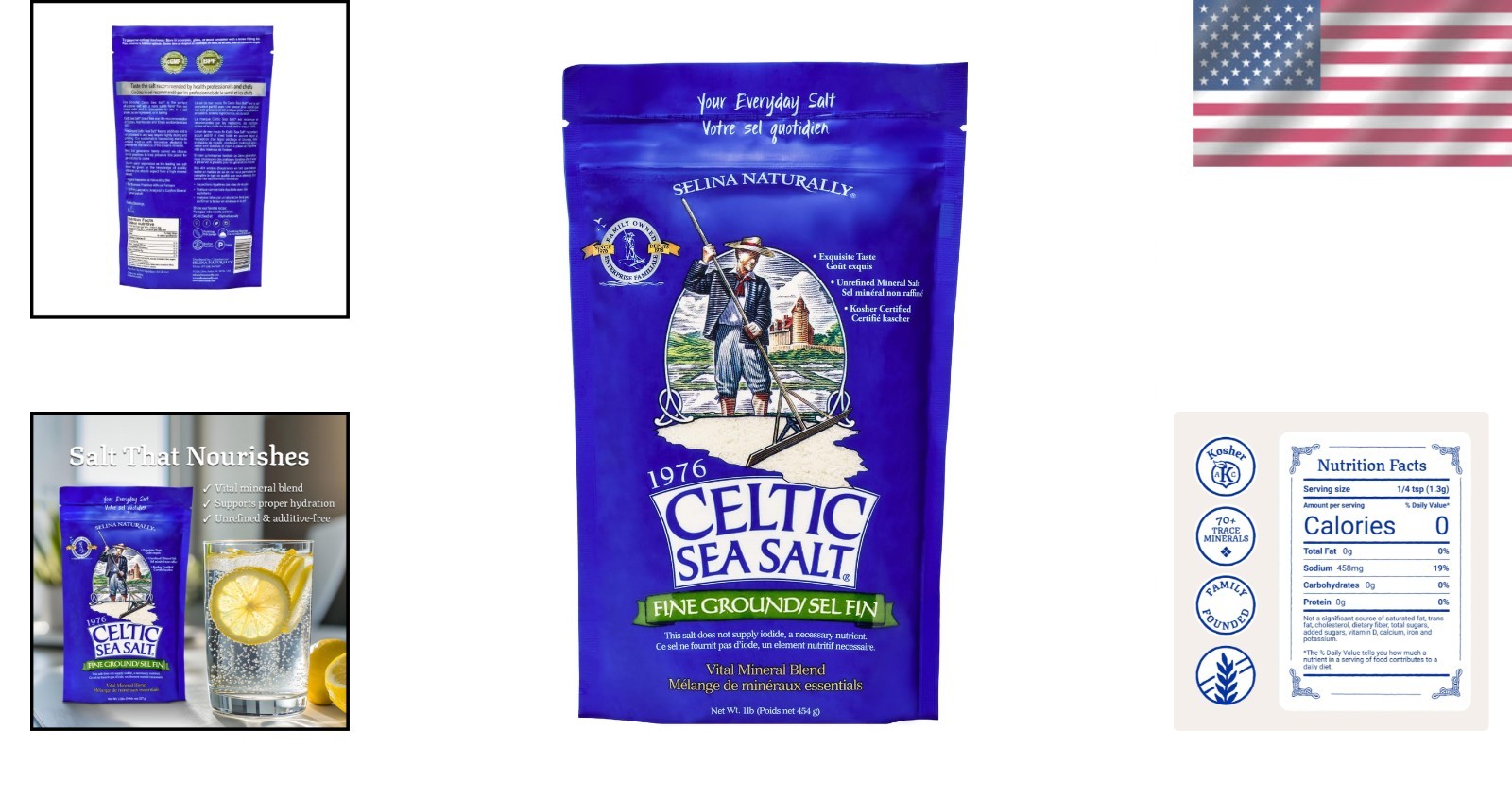 Unrefined Mineral Sea Salt in 1 lb Resealable Bag – Family Founded Since 1976