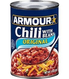 Armour Original Chili with Beans 15oz Can (Pack of 6) 15 Ounce