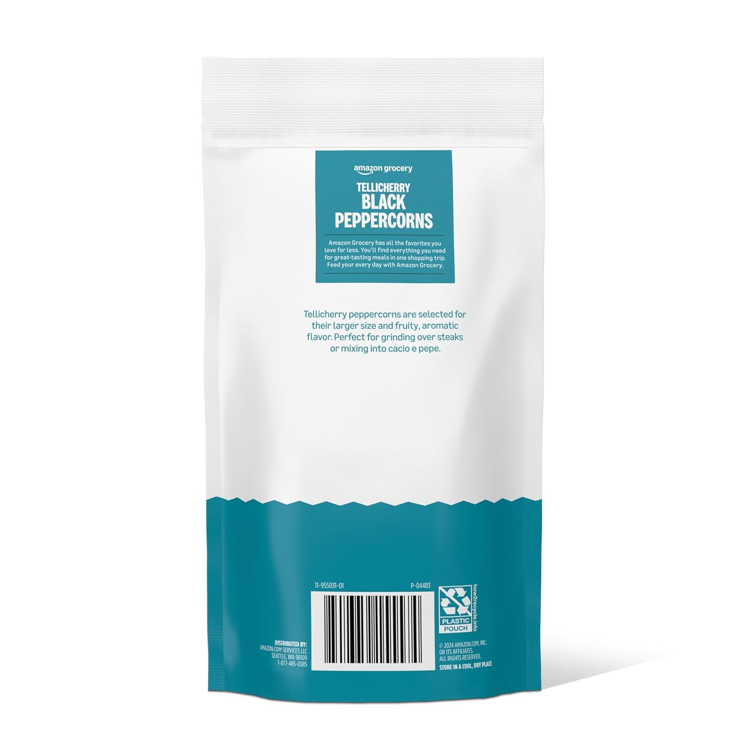 Amazon Grocery, Tellicherry Whole Black Peppercorn, 16 Oz