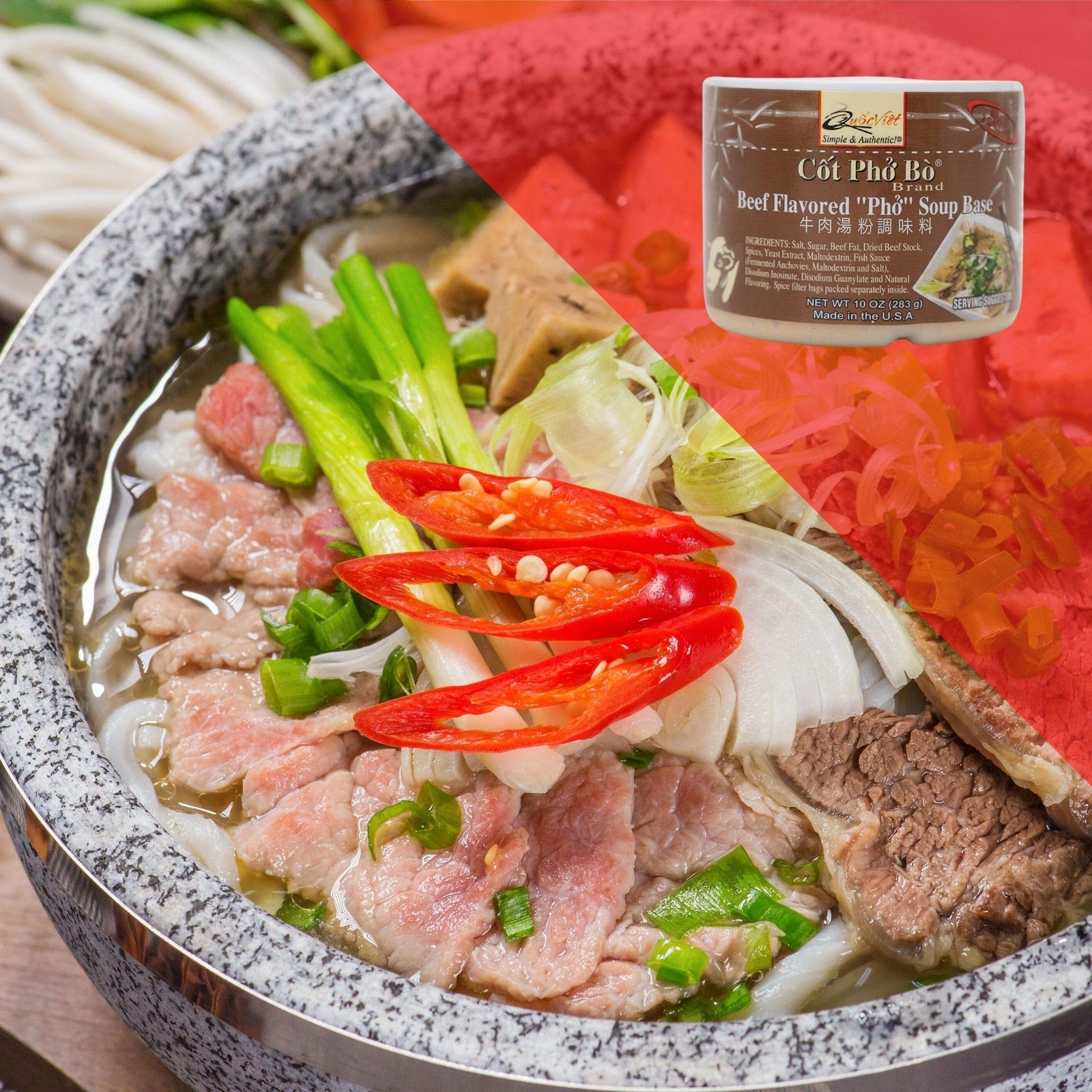Beef Pho Soup Base 10oz Authentic Flavor for Quick Meals