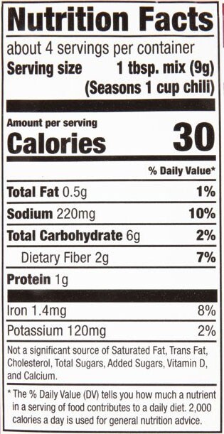 McCormick Less Sodium Chili Seasoning Mix