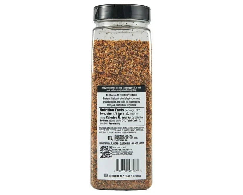 McCormick Grill Mates Montreal Steak Seasoning 29 oz – Bold Flavor