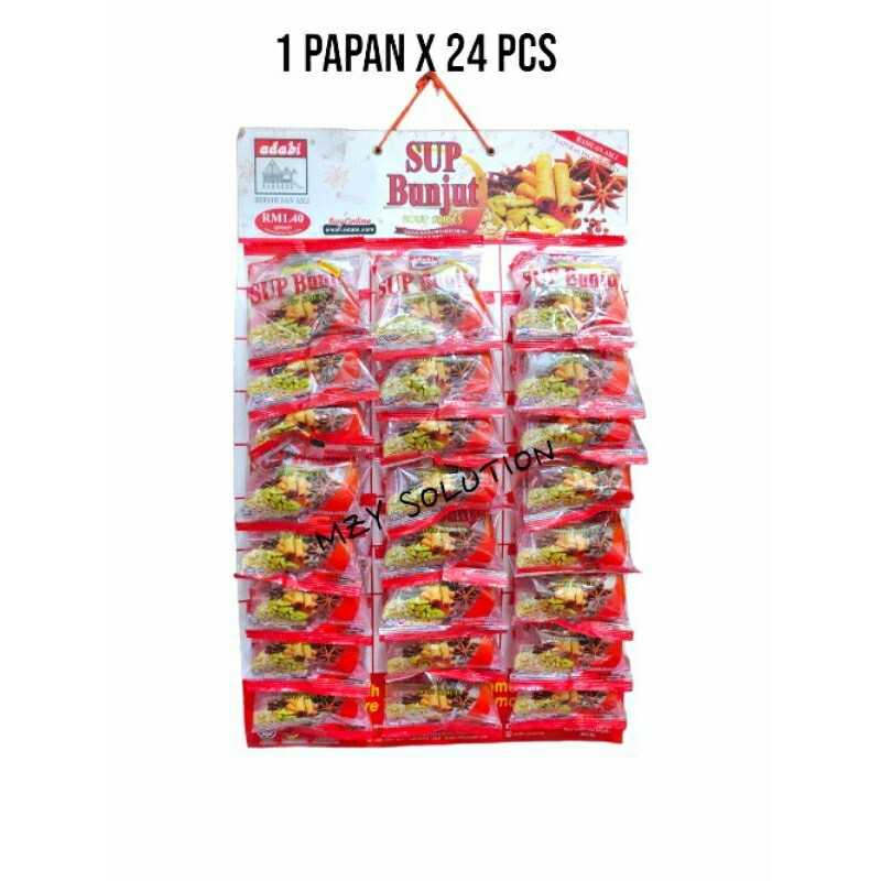 24 X 8G ADABI SUP BUNJUT Easy To Cook Soup Spices Flavourful Soup 2 sets Halal