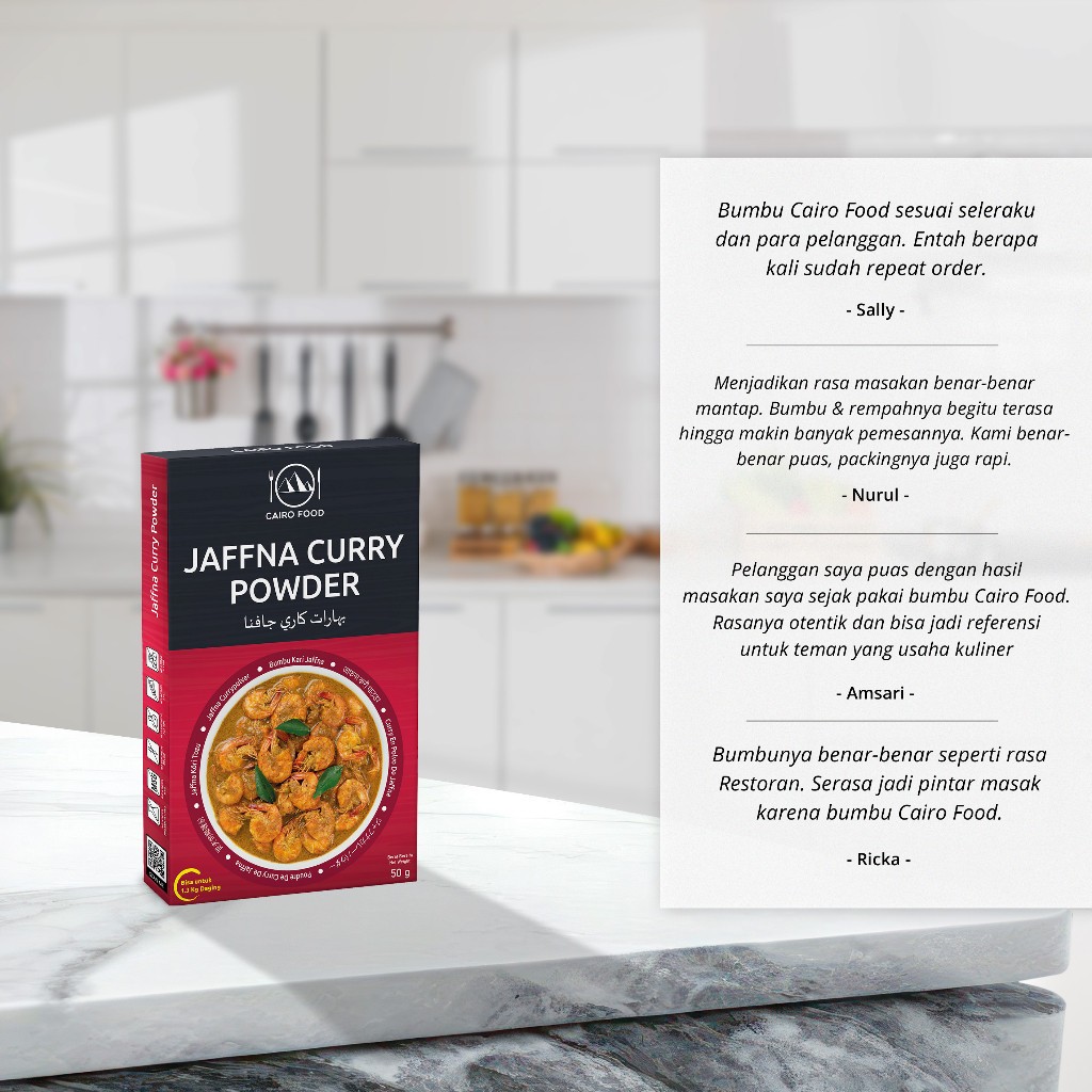 Curry Jaffna Seasoning Blend, sweet heat, street flavors, bold aroma staple
