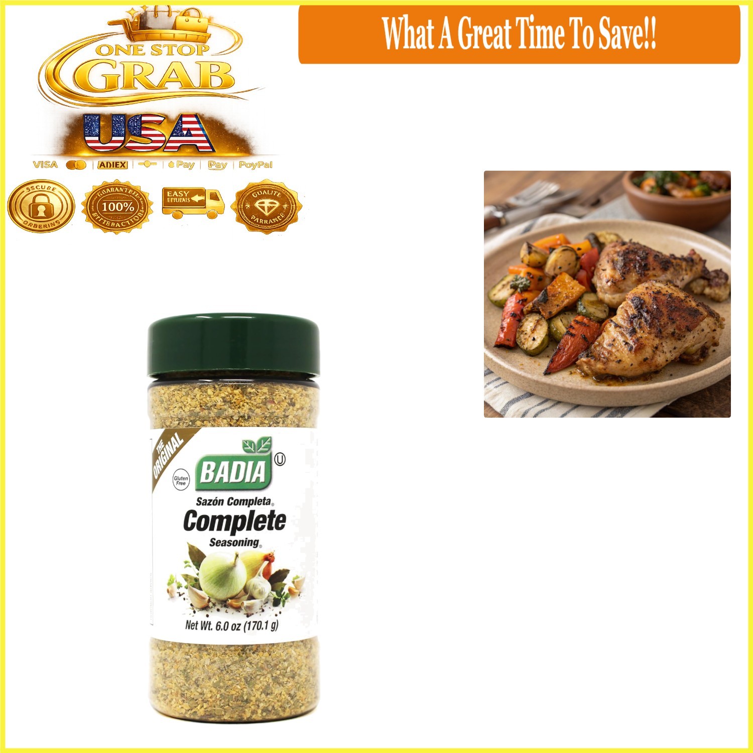 All-Purpose Complete Seasoning 6oz Gluten Free Kosher Herbs & Spices Blend