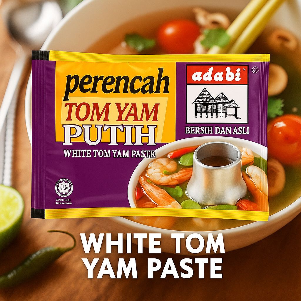 Adabi White Tom Yam Paste 10 PACKS (400g) | BIG SAVINGS | Authentic Thai Tom Yum