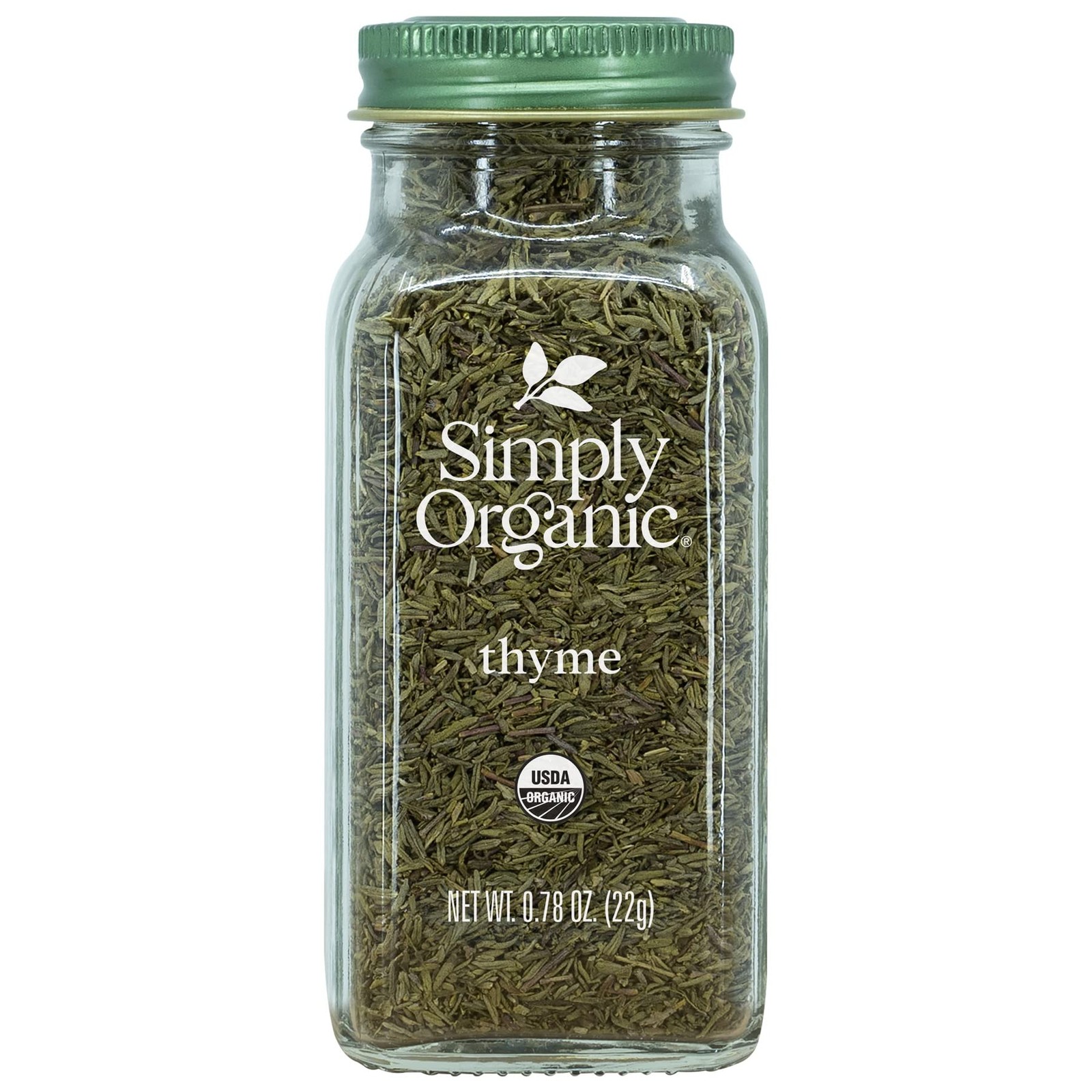 Simply Organic Thyme Leaf Whole Certified Organic 0.78 Ounce Extra Fancy Grade