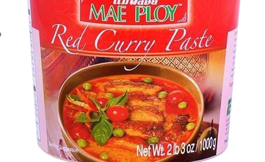 BIG Size 2lb 3oz (1000g) Mae Ploy Red Curry Paste Authentic Thai Curry Paste
