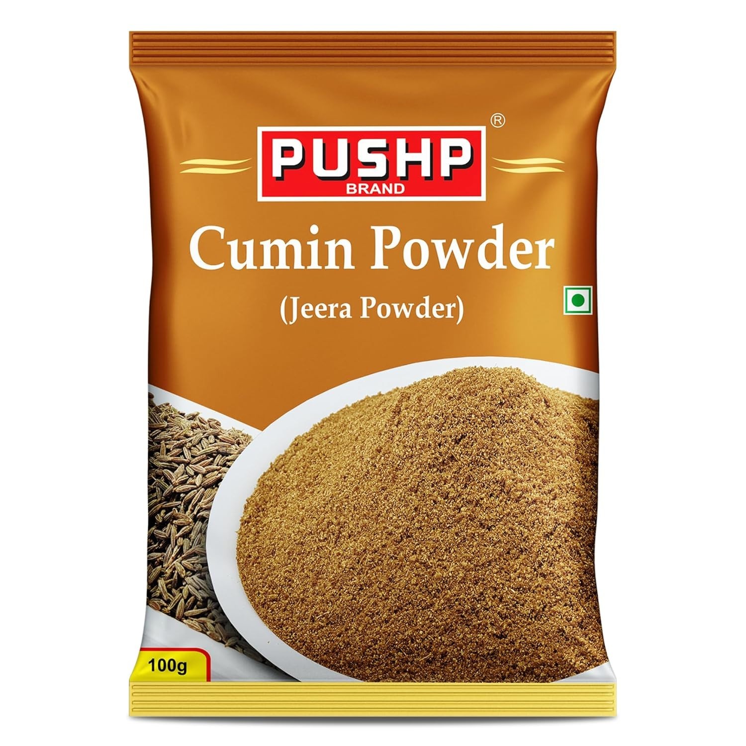 Pushp Brand Cumin/Jeera Powder Pouch (100g Pack of 1)