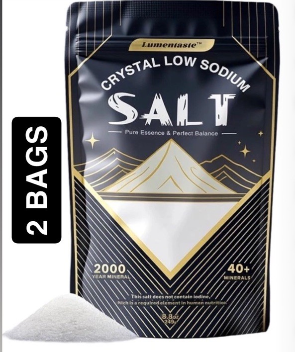 (2) Lumentaste Crystal Low Sodium Sea Salt Natural Flavor Cooking 1 Lb 1 Oz 4/28