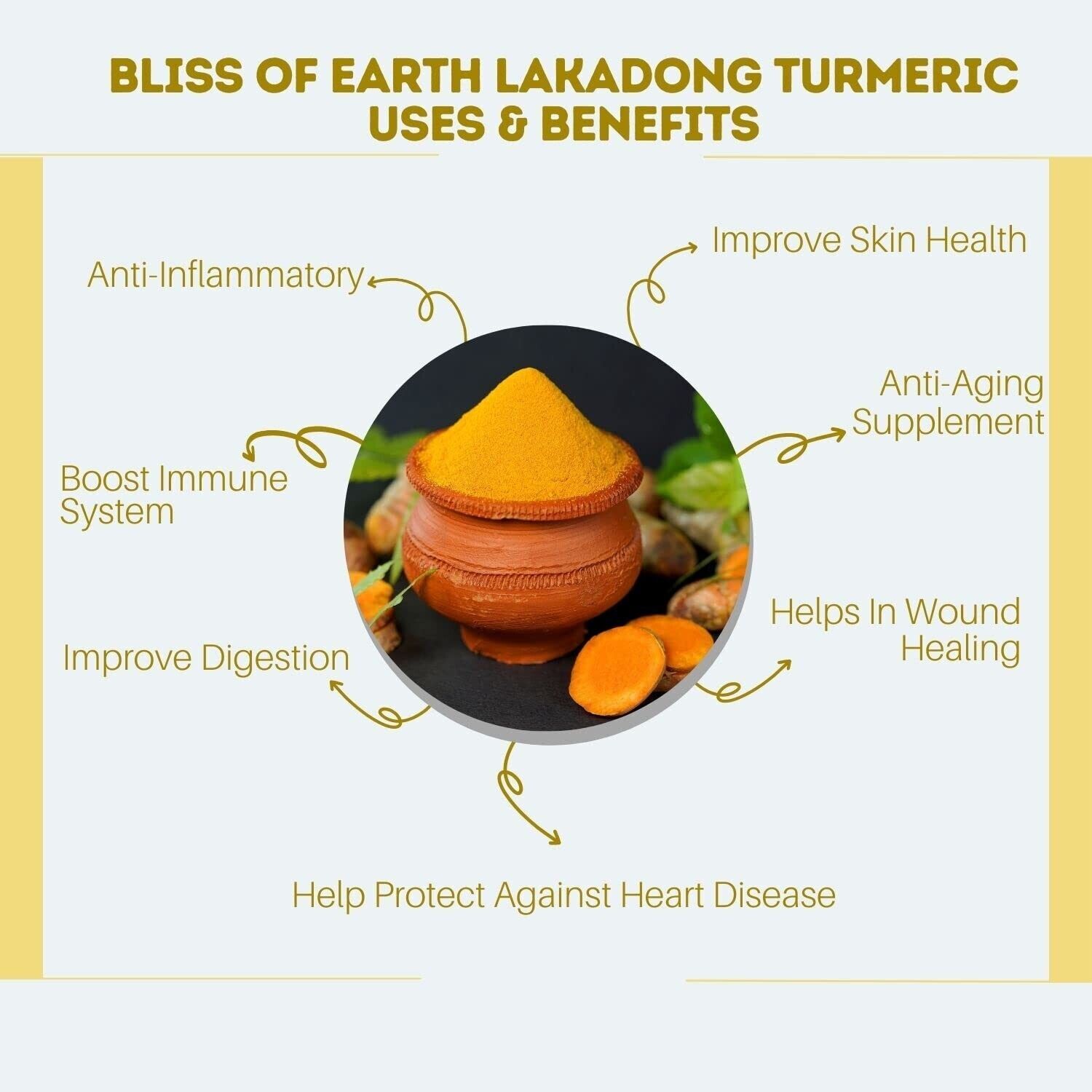 Bliss of Earth High Curcumin Certified Organic Lakadong Turmeric Powder 500gm