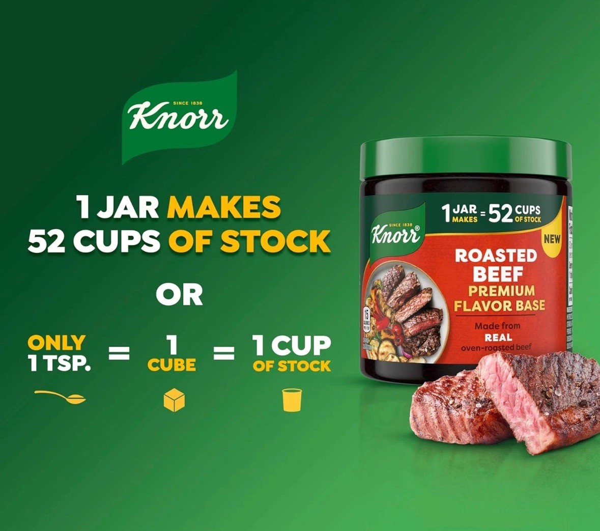 2 boxes Knorr Premium Flavor Base Roasted Beef Versatile & Easy to Use 11oz