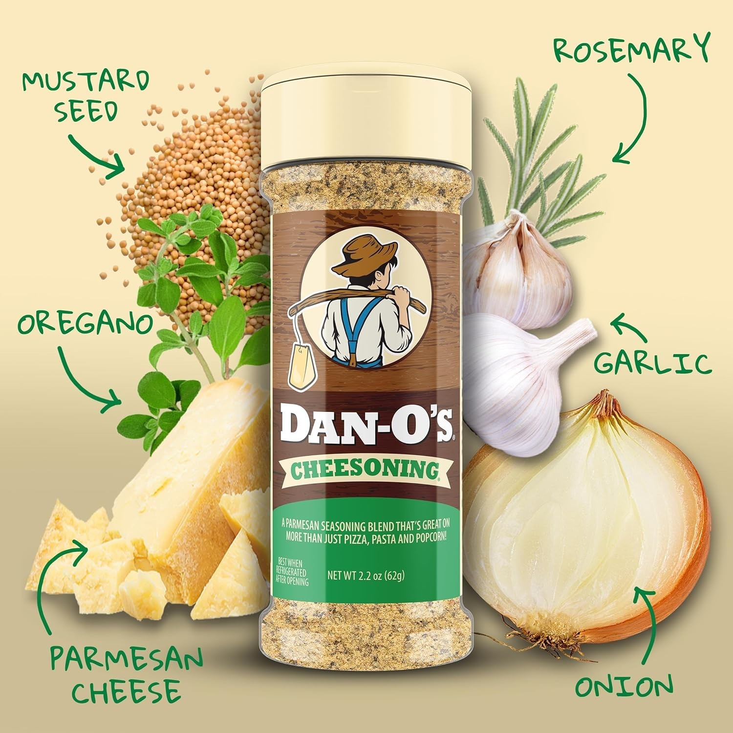 2.2oz Cheesoning Seasoning – Sugar-Free Parmesan Replacement for Delicious Meals