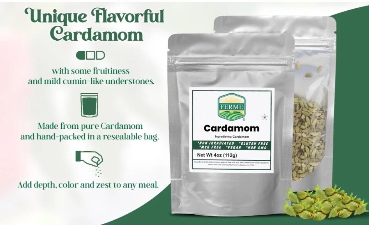 Green Cardamom Pods Spice (Hari Elachi) 4oz (120g)