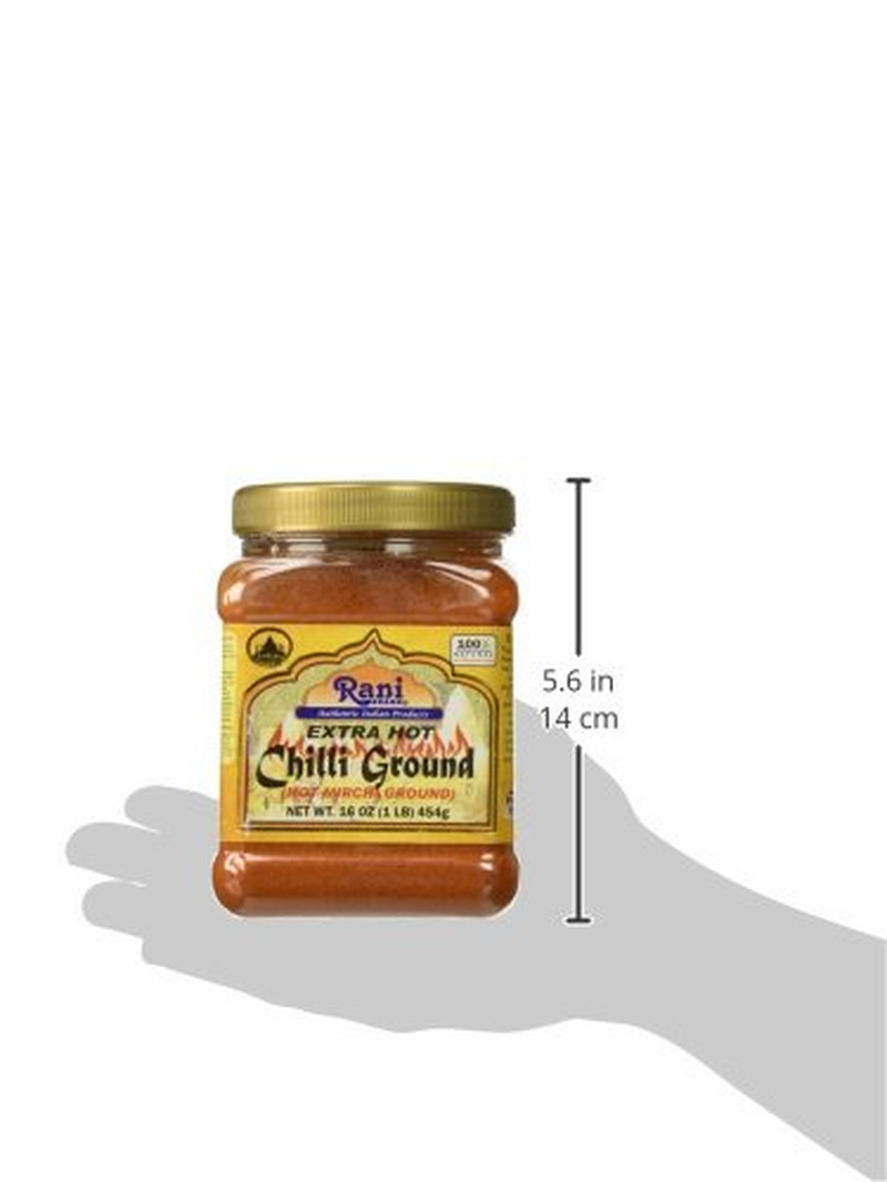 Rani Extra Hot Chilli Powder Indian Spice 16oz (1lb) 454g PET Jar ~ All Natural