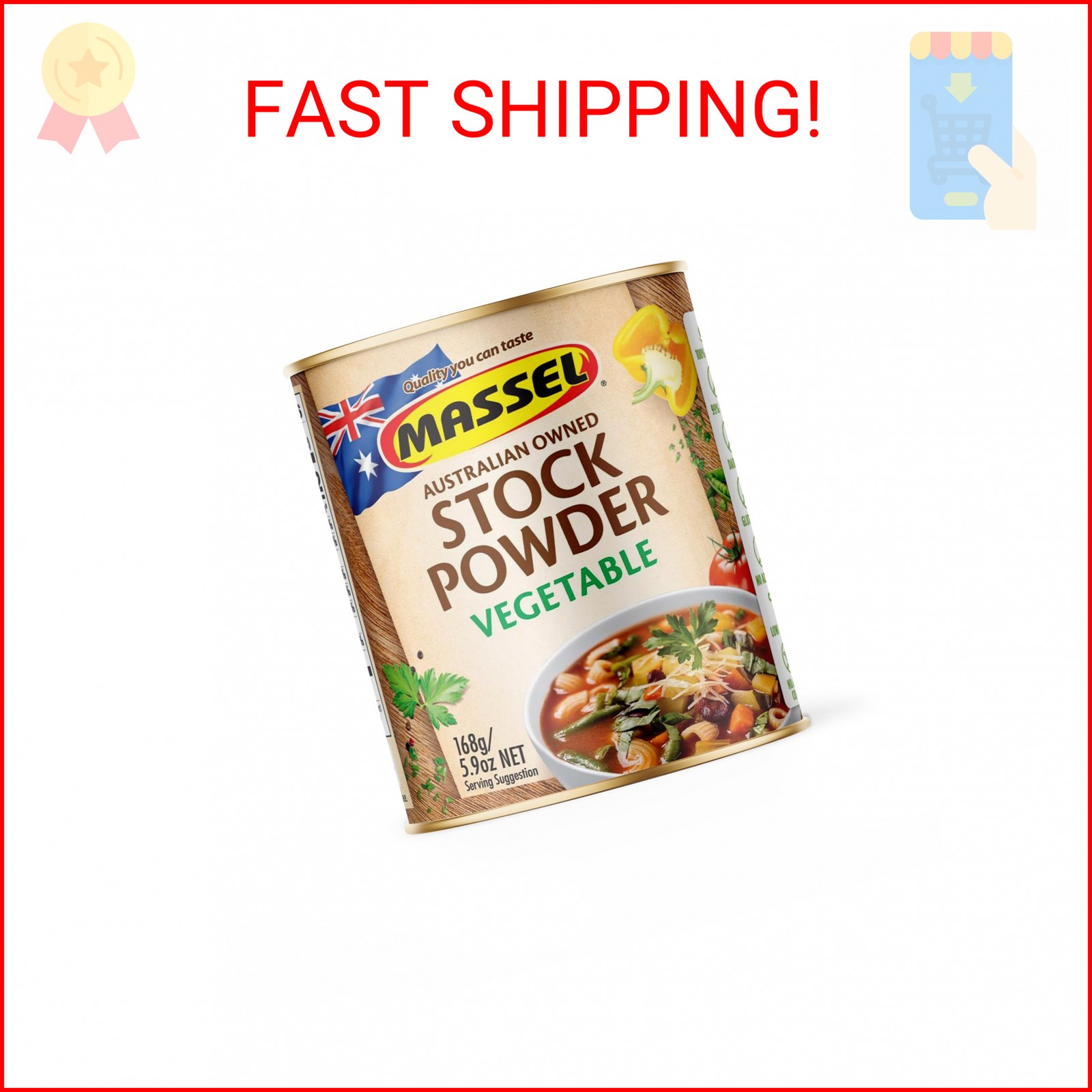 Massel Vegetable Bouillon Powder – Plant Based, Gluten Free, Low FODMAP, Fat Fre
