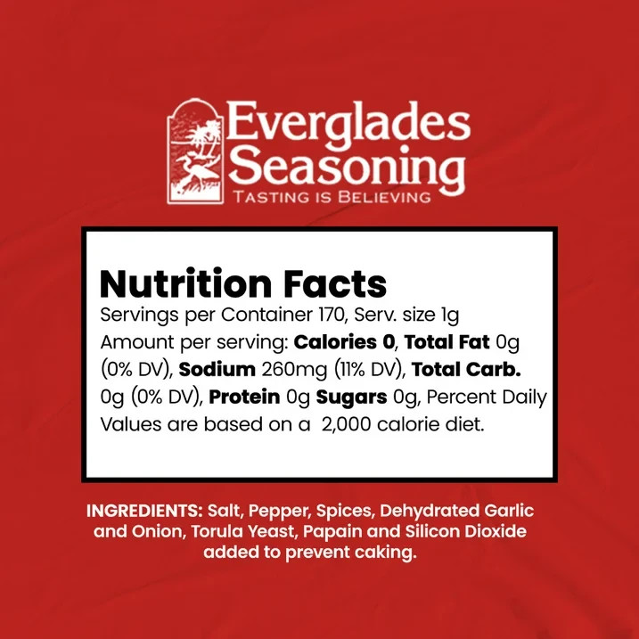 Everglades® Heat Spicy Seasoning Blend Perfect for Pepper Hot Wings & BBQ 6 oz.