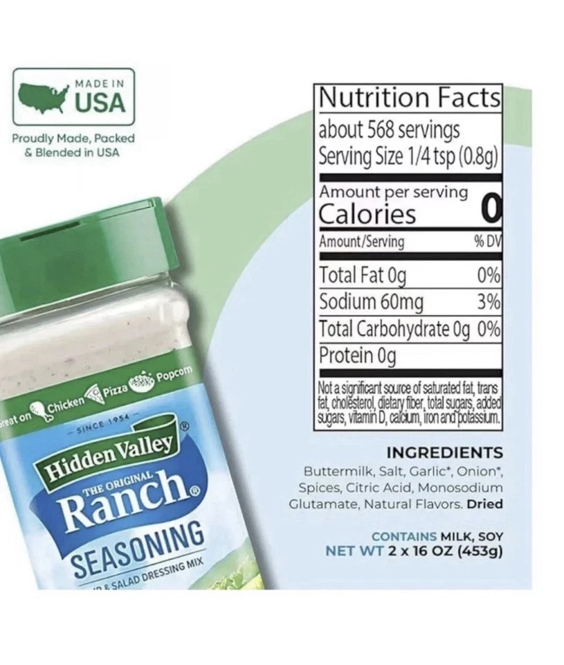 2 Pack – Hidden Valley Original Ranch Salad Dressing and Seasoning Mix (16 oz.)