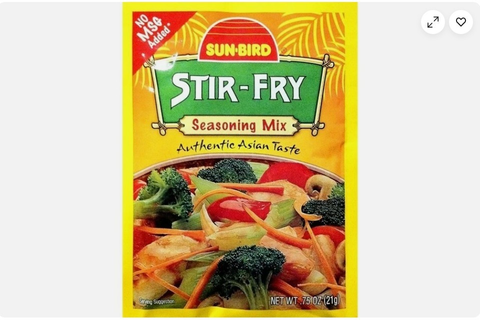 6x Packets Sun Bird Stir Fry Seasoning Mix | Authentic Asian Taste | .75oz