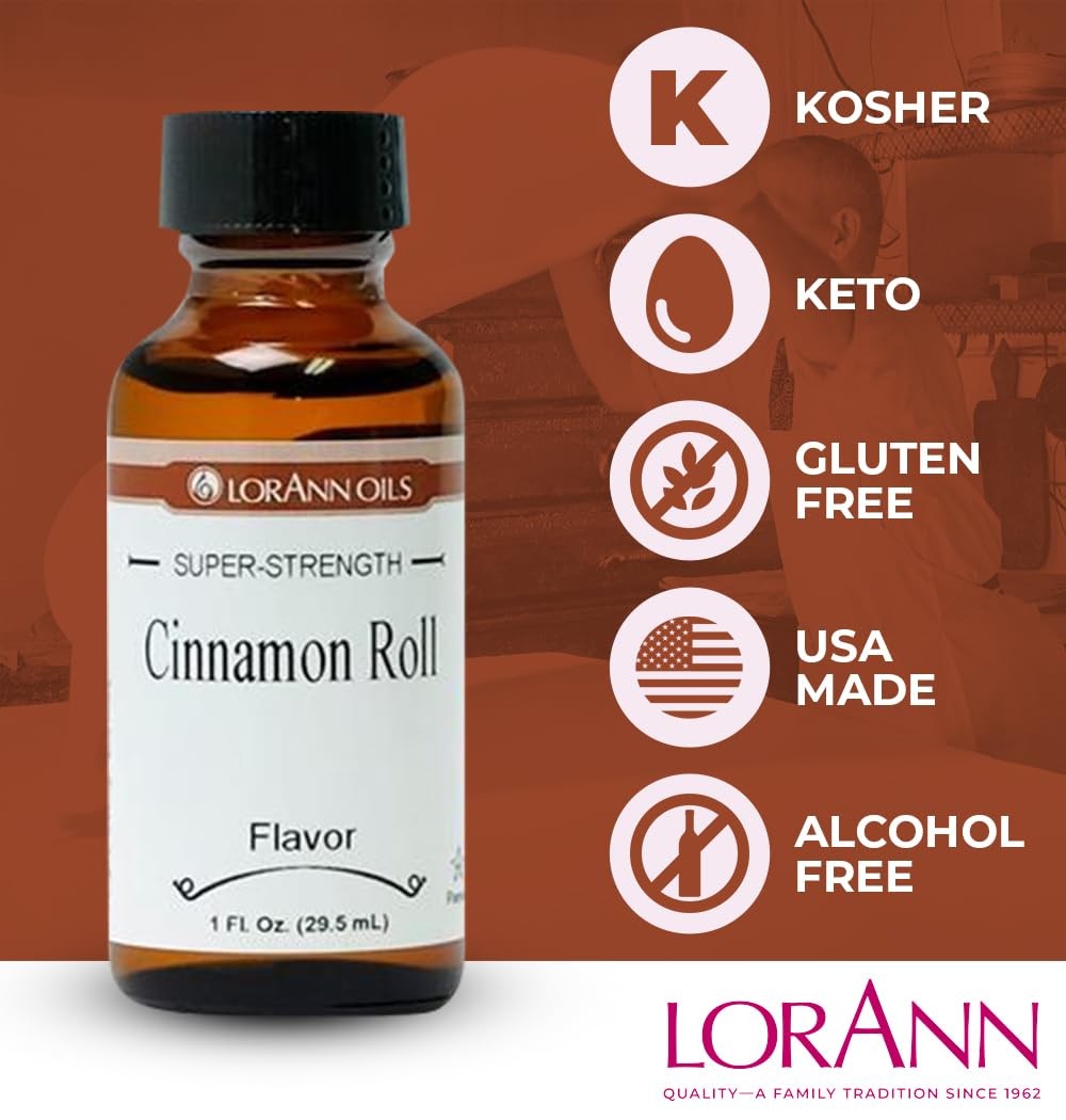 LorAnn Cinnamon Roll Flavoring, 1 fl oz