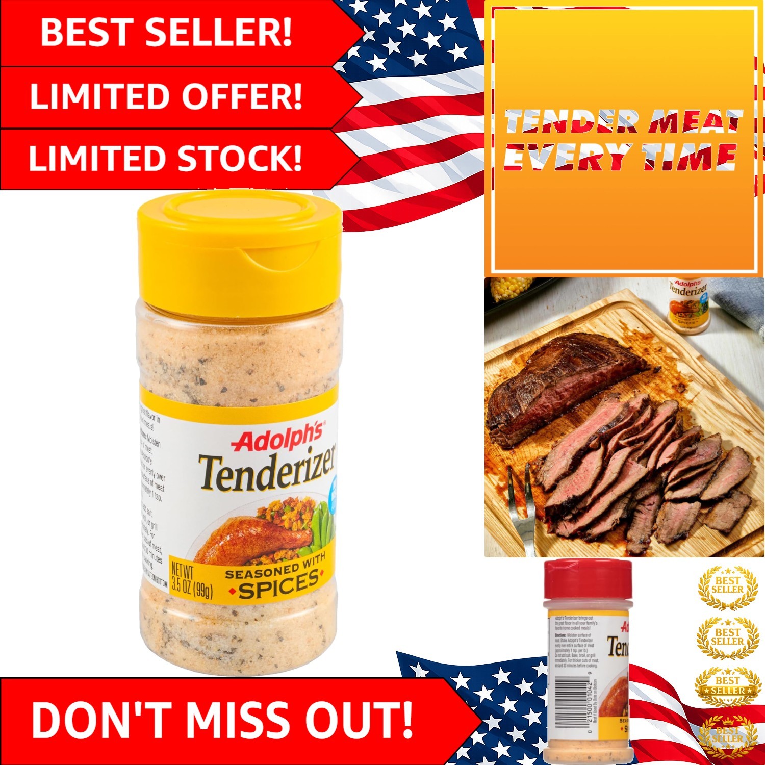 3.5 oz Flavor-Infusing Seasoned Tenderizer – Transform Your Cooking Experience