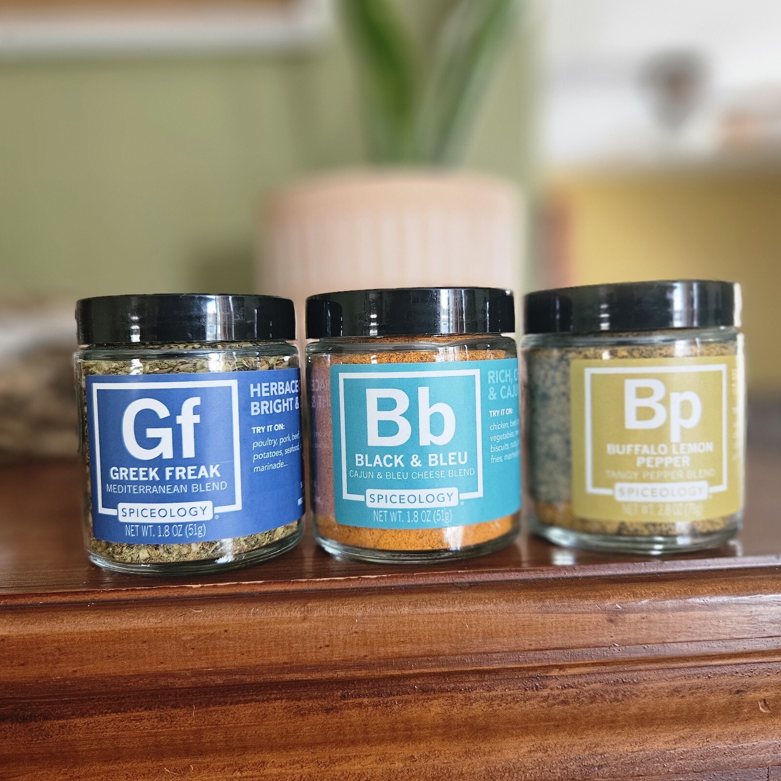 Spiceology Greek Freak, Black & Bleu, Buffalo Lemon Pepper, All Purpose Spice