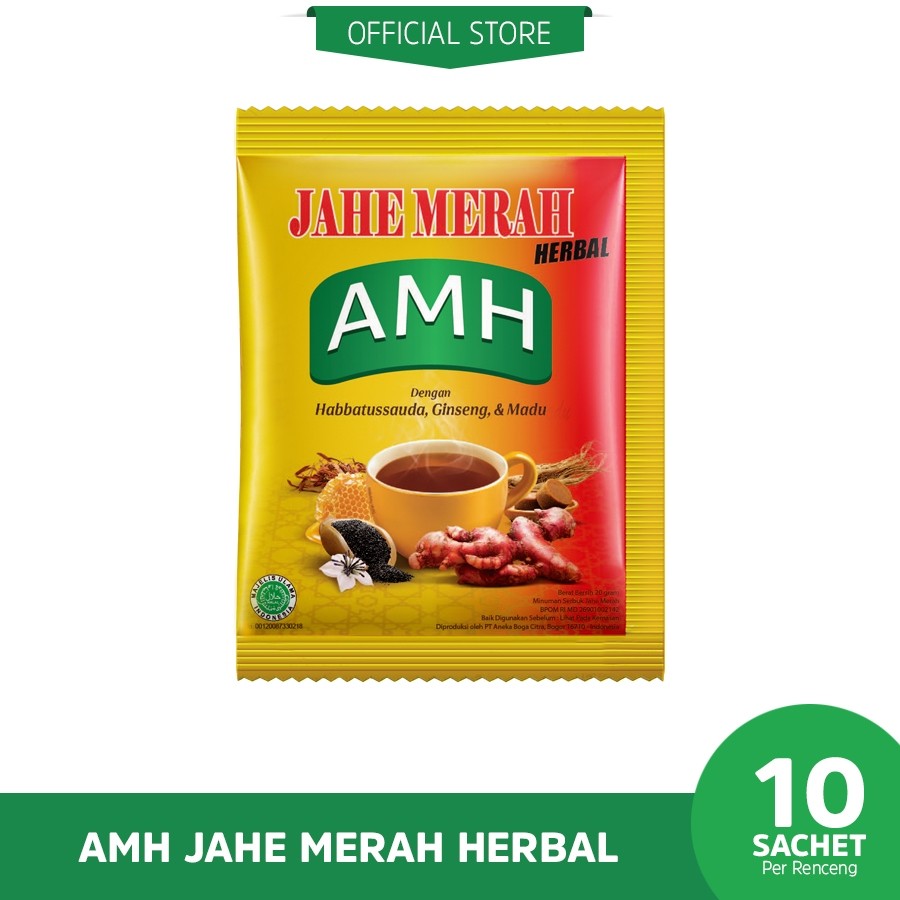 Instant red ginger herbal drink powder 10 sachets x 20g warm spice ritual