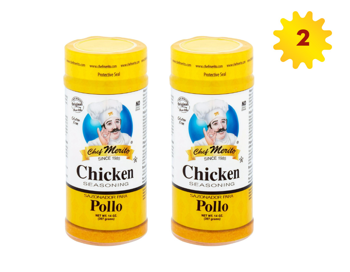 Chef Merito, Chicken Seasoning 14oz x 2 bottles
