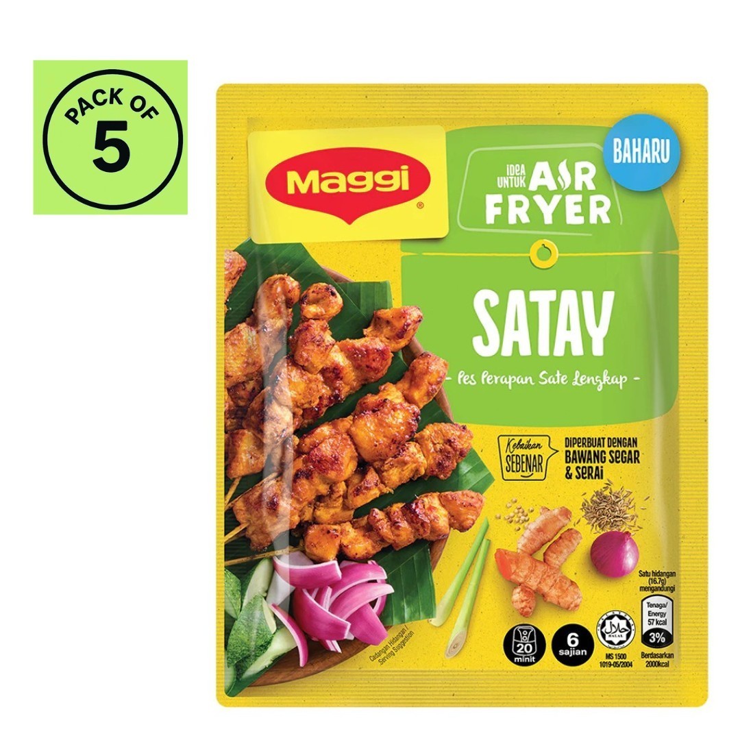Maggi Air Frayer Satay / BBQ Marinate Sauce Paste Seasoning – 5 Packs