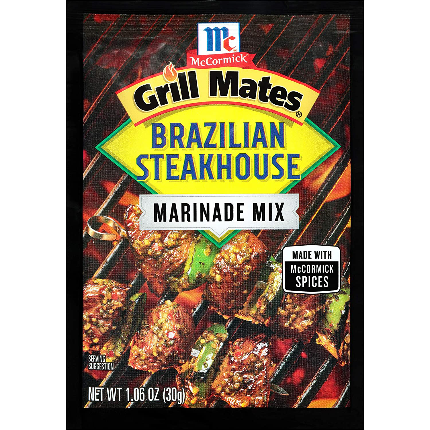 McCormick Grill Mates Brazilian Steakhouse Marinade Mix 1.06 Oz Pack of 12