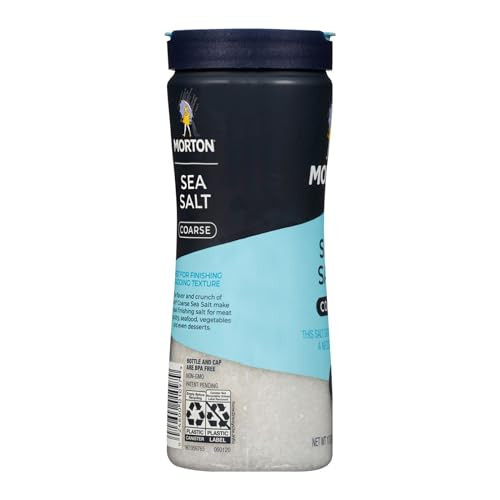 Morton Table Salt and Coarse Sea Salt Pack 2 Iodized All Purpose Cooking 17.6oz