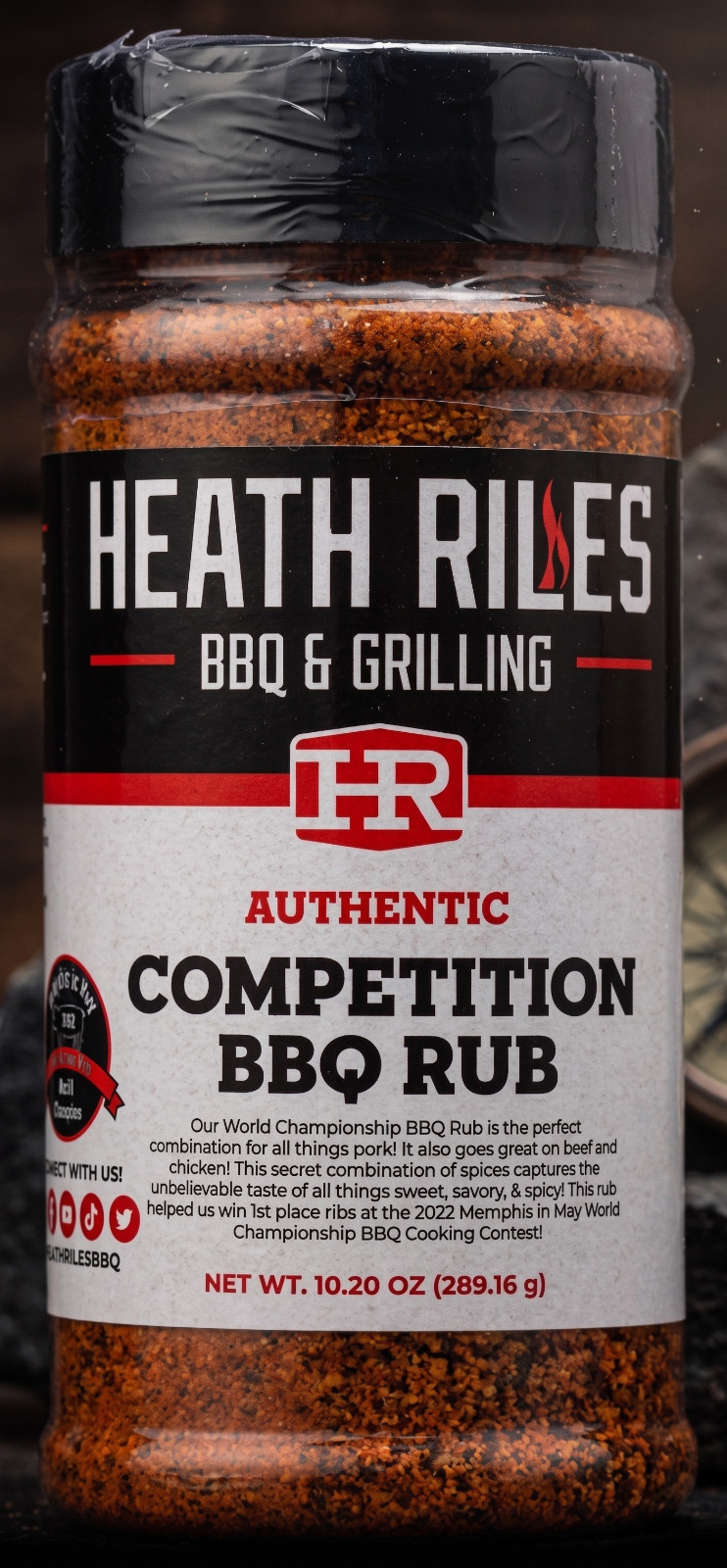 Heath Riles Competition BBQ Rub 10.2oz Award Winning Seasoning for Meat