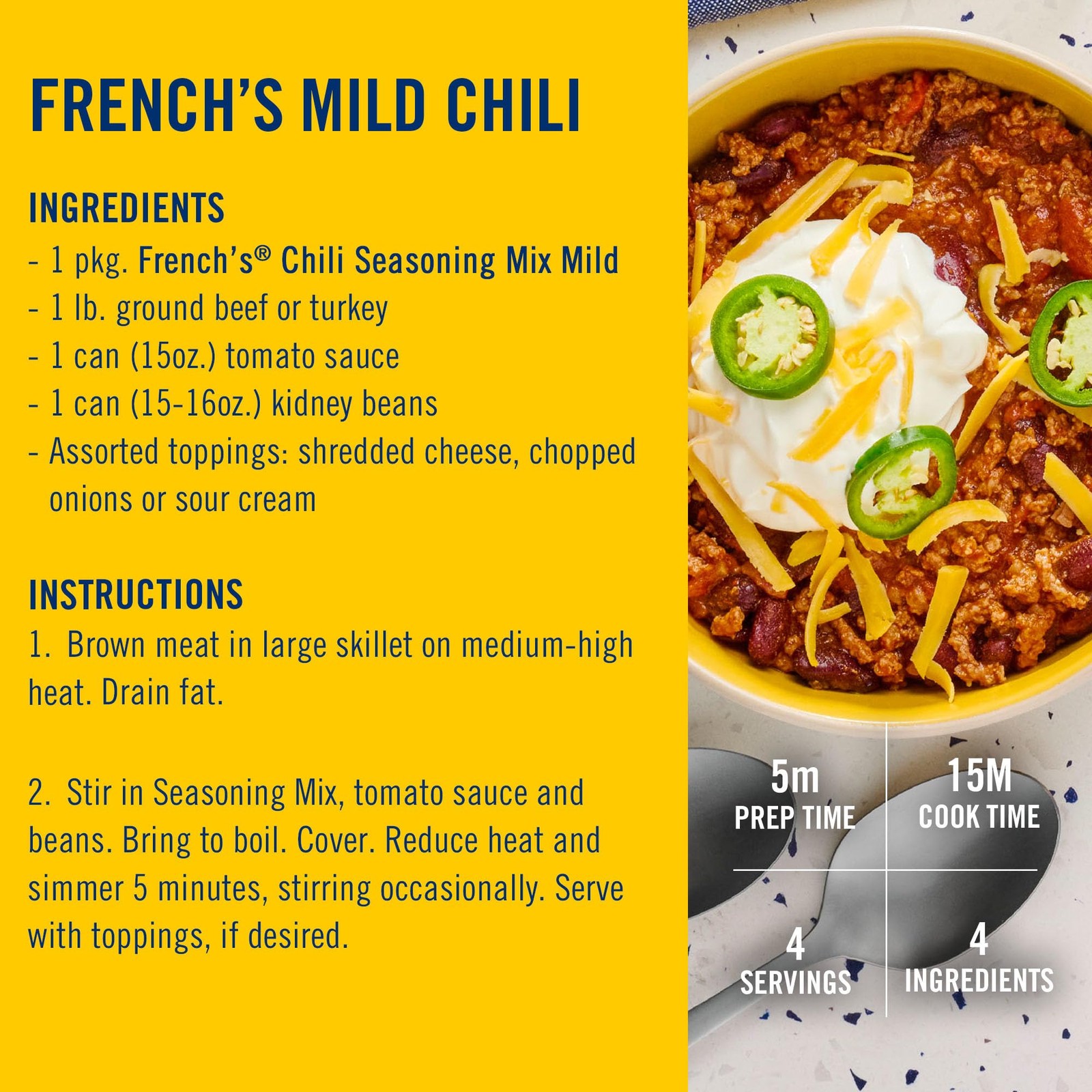 French’s Mild Chili Seasoning Mix, 1 oz (Pack of 12) 1 Ounce