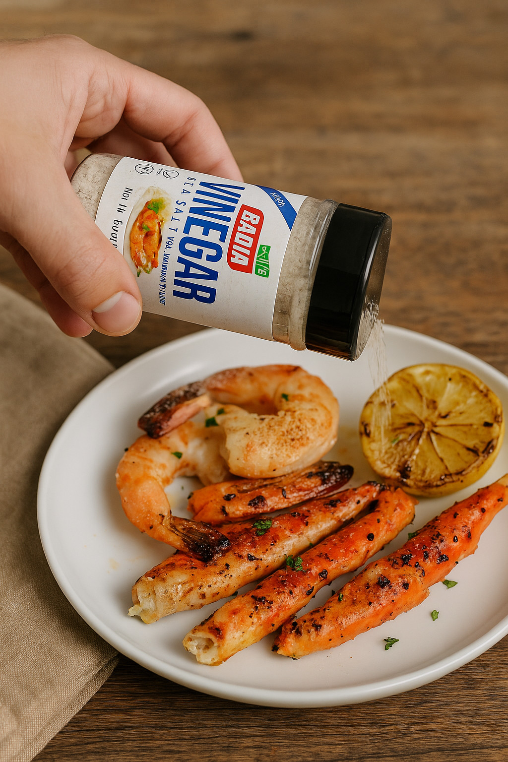 Badia Vinegar Sea Salt Gluten Free 2.75 Oz 3pk Premium Seasoning + BONUS Spoon
