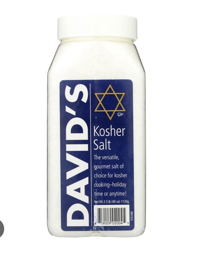 2 Containers David’s Kosher Salt 2.5 Pounds (40 Ounces)