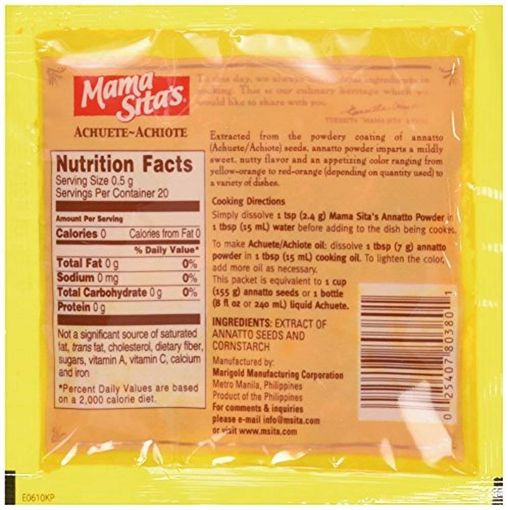 Achuete Annatto Powder, 1/3oz (10g) 12 Pack