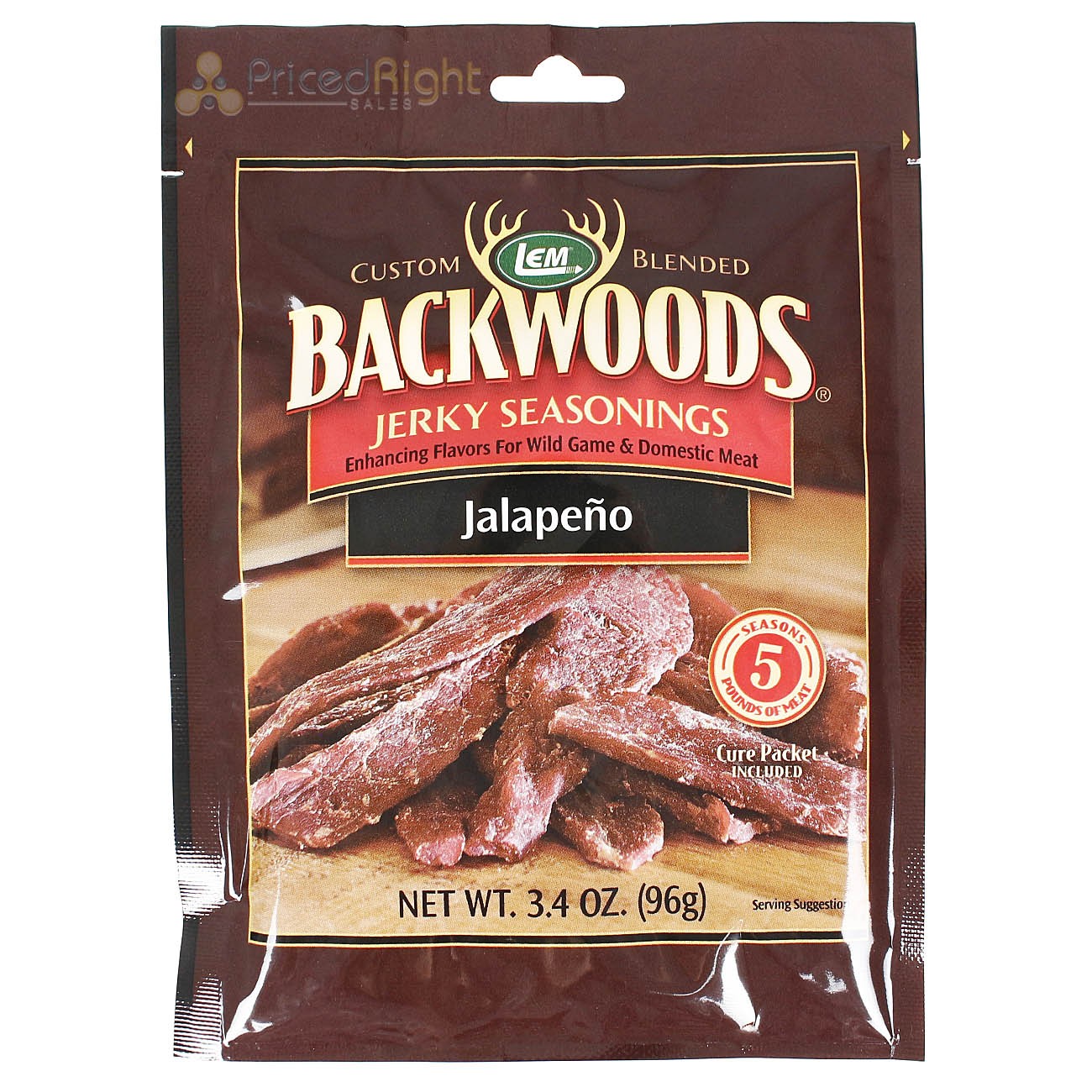 Backwoods Jalapeno Jerky Seasoning Cure Packet Makes 5 Lbs of Meat 3.4 Oz 9023