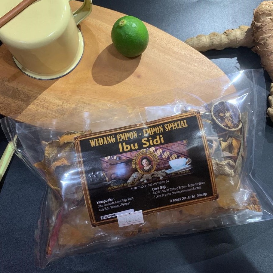 WEDANG EMPON-EMPON KOMPLIT Ibu Sidi 5 Sachet Jahe Kunyit Temulawak aroma ritual
